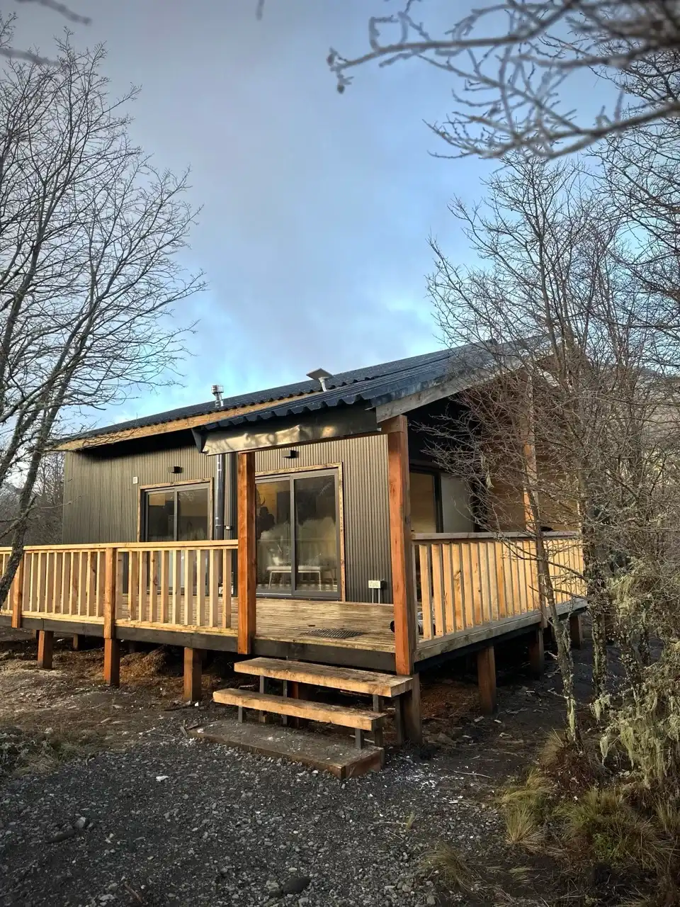 Vista de La Casita en invierno